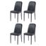 9 Kit 4 Cadeiras V1006 Rivatti 44 cm -Largura- Estofado em Tecido Preto e Base em Aco Preto